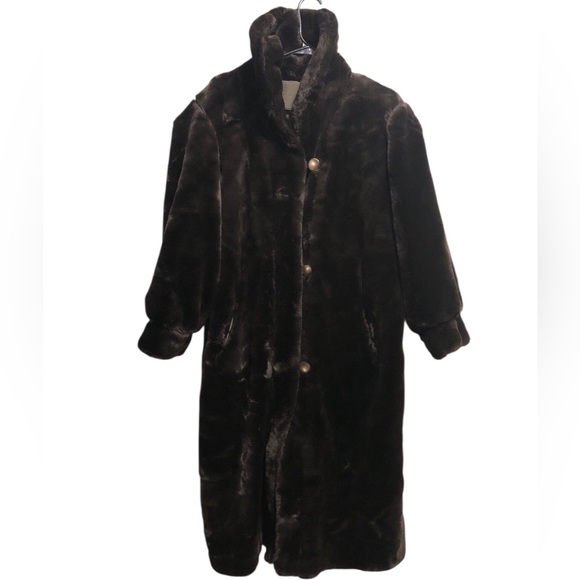 Vintage Jackets & Blazers - Luxurious Vintage Brown Faux Mink Fur Coat!